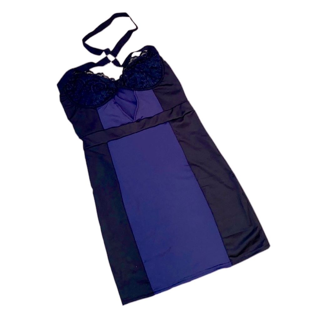 Black & Blue Mini Dress